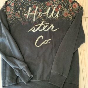 Hollister Blue Floral Sweater